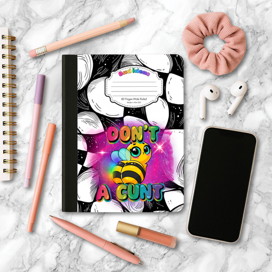 Rainbow Dreamcore 90s y2k Aesthetic Don&#39;t Bee A...  Notebook and Bookmark Set