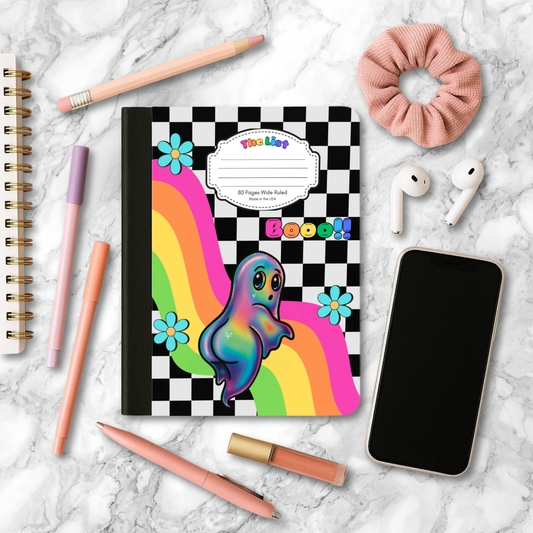 Rainbow Dreamcore 90s y2k Aesthetic Cheeky Boo Booty Ghost with the Most  Notebook and Bookmark Set