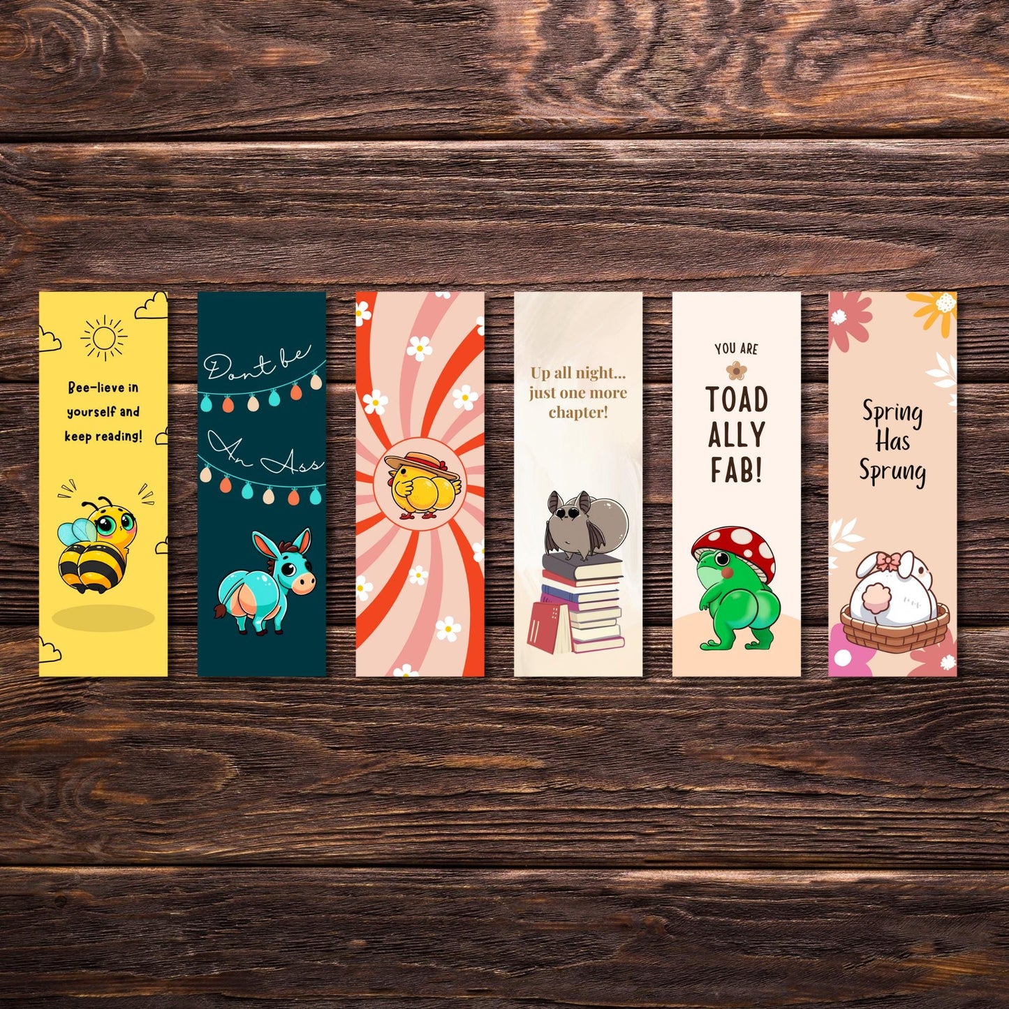 Bookmark Set Cheeky Animal Bookmarks | Sarcastic Bookmarks | Boutique Wholesale Items | Bookstore Accessories