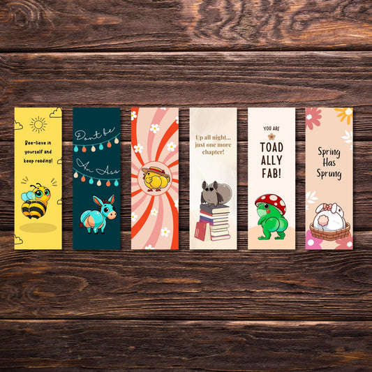 Bookmark Set Cheeky Animal Bookmarks | Sarcastic Bookmarks | Boutique Wholesale Items | Bookstore Accessories