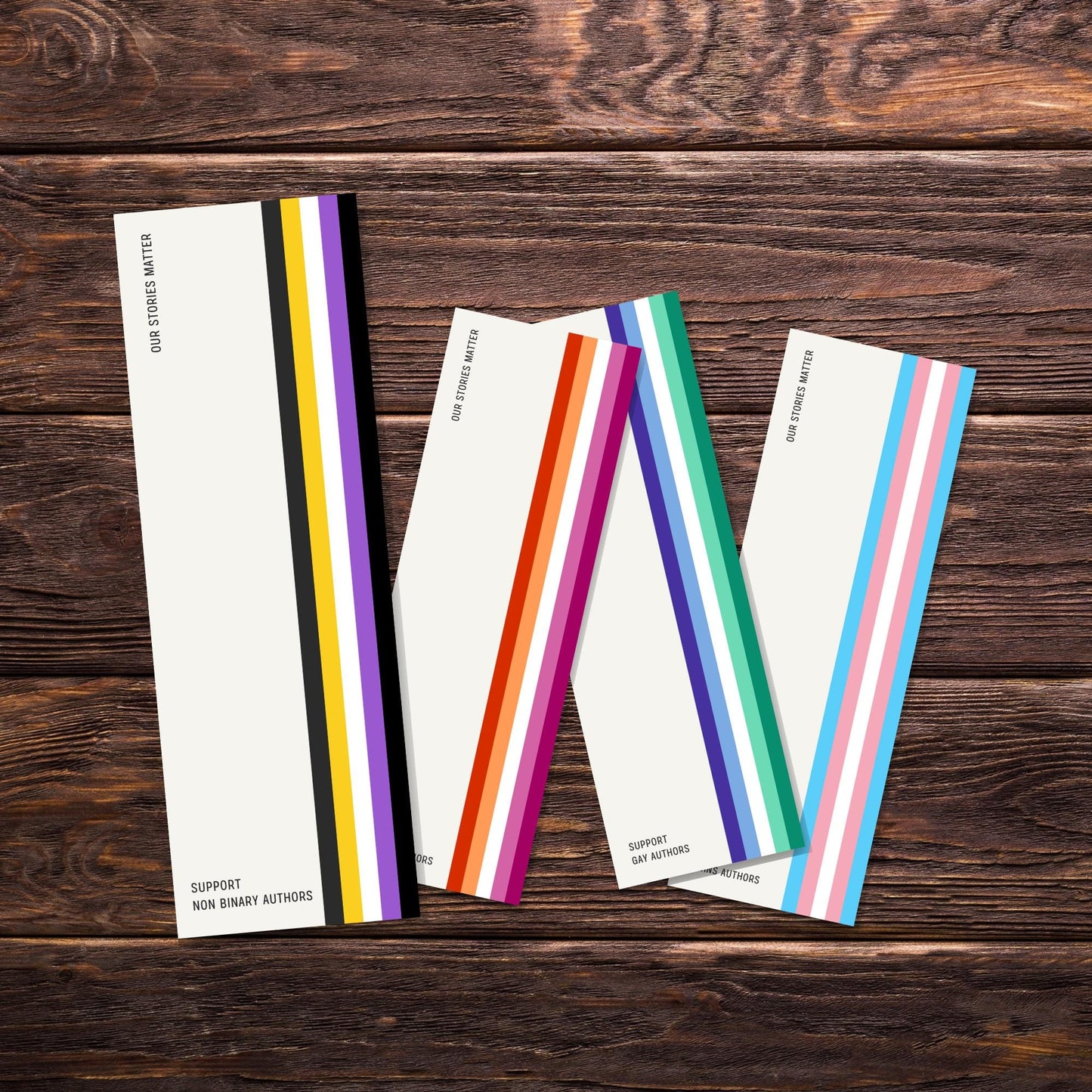 Bookmark Set Pride Bookmarks | Our Stories Matter Bookmarks | Boutique Wholesale Items | Bookstore Accessories