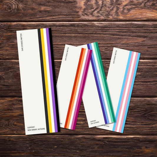 Bookmark Set Pride Bookmarks | Our Stories Matter Bookmarks | Boutique Wholesale Items | Bookstore Accessories
