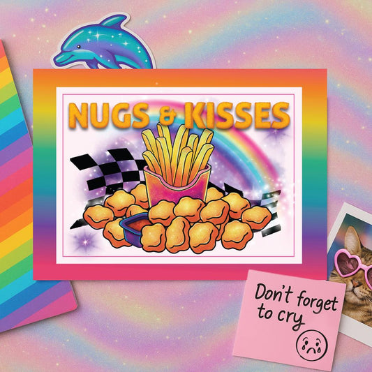 Funny Maximalist Postcard | Neon Animal Aesthetic | Snarky Millennial Stationery | Rainbow Chaos Mail | Weird Cute Card for Her