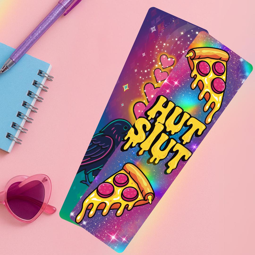 Rainbow Chaos Bookmark | Funny Maximalist Bookmark for Book Lovers | Neon Aesthetic | Animal Lover Gift | Quirky Stationery for Her