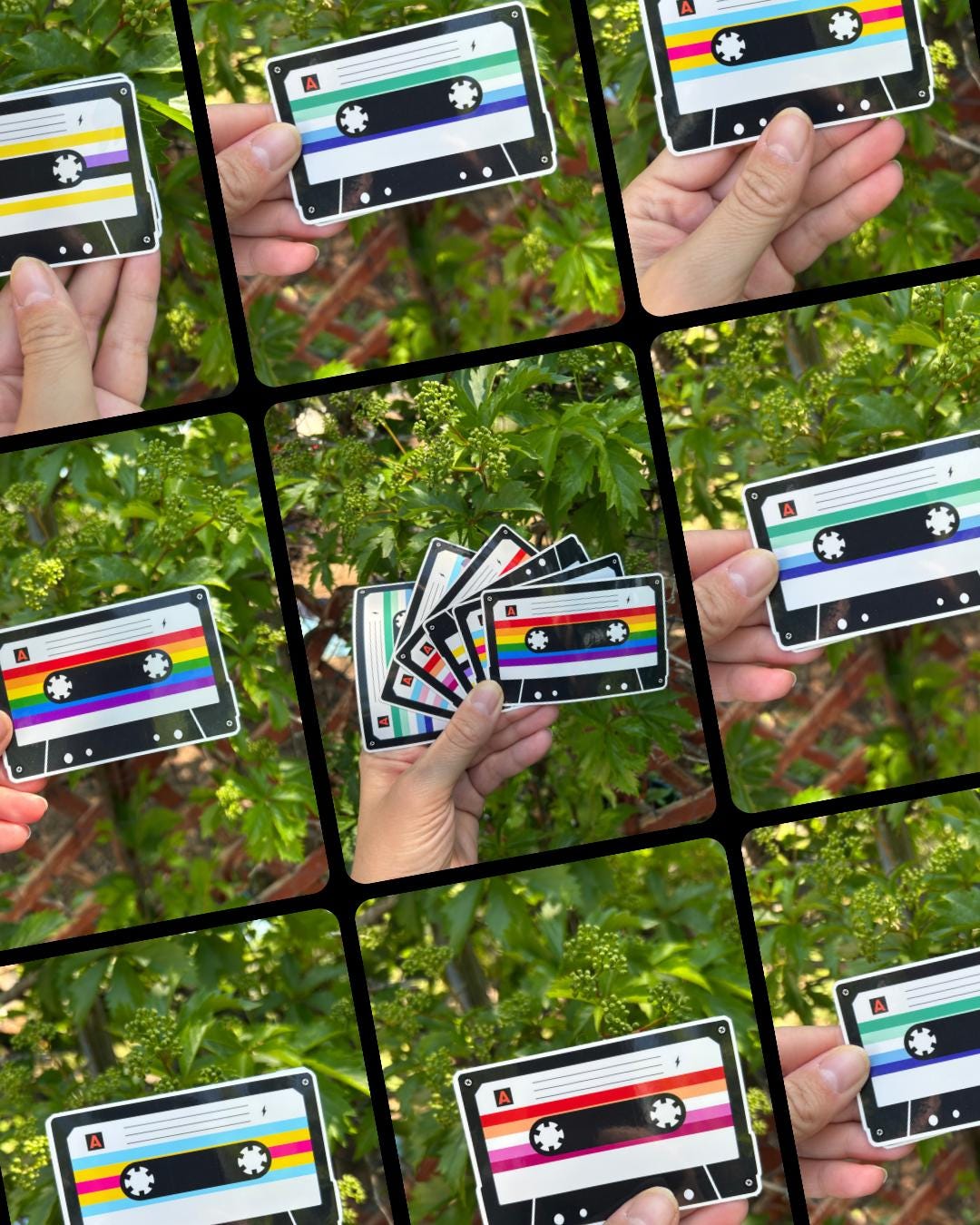 Pride Retro Cassette Vinyl Sticker Waterproof Laptop Sticker Water Bottle Unhinged Millennial Aesthetic Custom Stickers Available