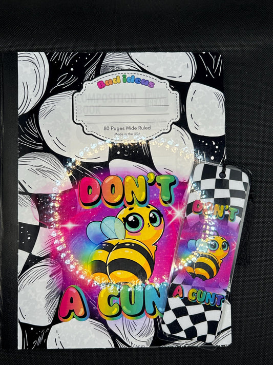 Rainbow Dreamcore 90s y2k Aesthetic Don&#39;t Bee A...  Notebook and Bookmark Set